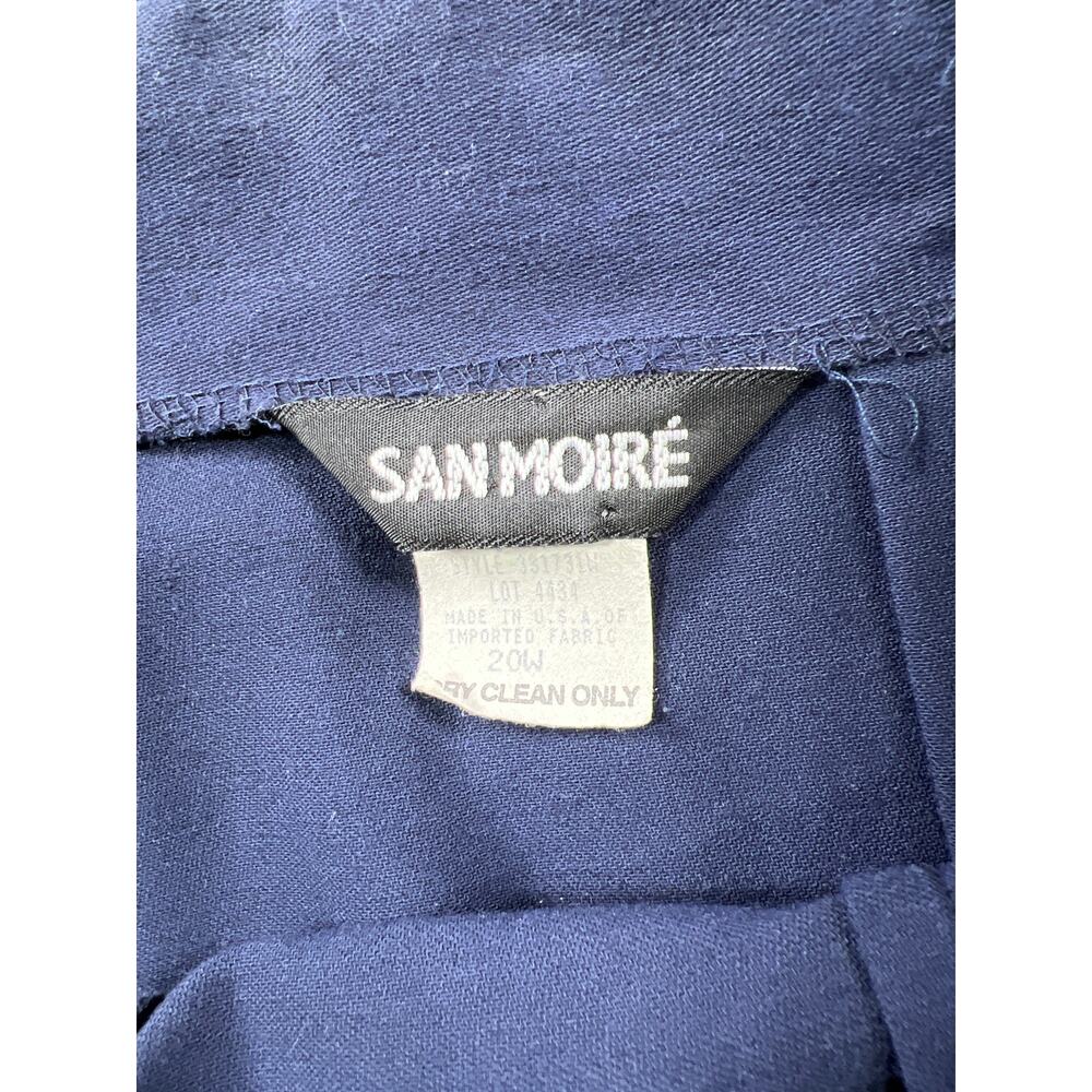 USA Made Academia Blue Button Front Midi Skirt 20W High Waist Office Old Money - Picture 5 of 8